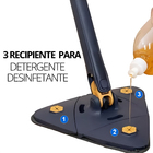 Esfregão Triangular 360º Com Rodo Articulado E 2 Panos De Mic