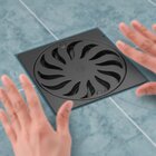 Esgoto Grelha Abre E Fecha Quadrada Titânio 4 Pol Tigre