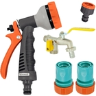 Esguicho Hidropistola 6 Jatos + Engate Rápido 3/4" E 5/8" + B