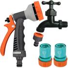 Esguicho Hidropistola 6 Jatos Mangueira Jardim + Engate Rápid