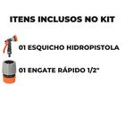 Esguicho Hidropistola 6 Jatos Mangueira Jardim + Engate Rápid