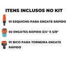 Esguicho Para Engate Rápido Com Jato Regulável + Engate Rápid