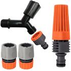 Esguicho Para Engate Rápido Com Jato Regulável + Torneira 1/2