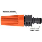 Esguicho Para Engate Rápido Com Jato Regulável + Torneira 1/2