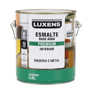 Tinta Esmalte Base Água Acetinado Pronta para Uso Branco 3,6L Luxens ...