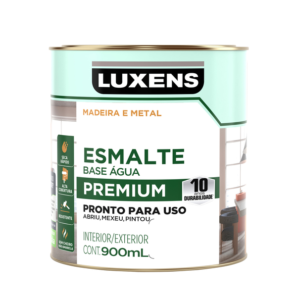 Tinta Esmalte Base Água Acetinado Azul Del Rey 0,9L Luxens