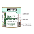 Tinta Esmalte Base Água Acetinado Pronta para Uso Branco 225ml Luxens