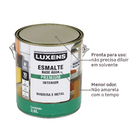 Tinta Esmalte Base Água Acetinado Pronta para Uso Branco 3,6L Luxens