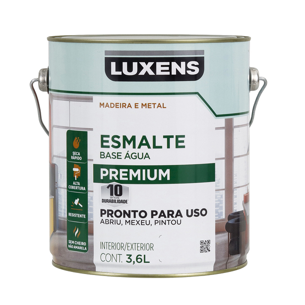 Tinta Esmalte Base Água Acetinado Marfim 3,6L Luxens
