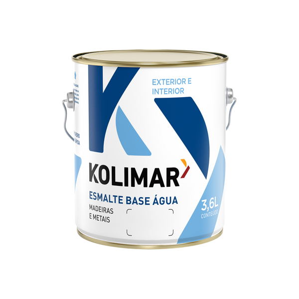 Esmalte Base Água Acetinado Preto 3,6L Kolimar