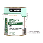 Tinta Esmalte Base Água Brilhante Pronta para Uso Amarelo 3,6L Luxens