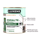 Tinta Esmalte Base Água Brilhante Pronta para Uso Branco 900ml Luxens