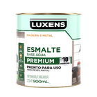 Tinta Esmalte Base Água Brilhante Pronta para Uso Cinza Médio 900ml Luxens