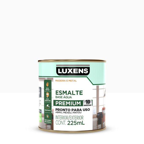 Tinta Esmalte Base Água Fosco Branco 0,225ml Luxens