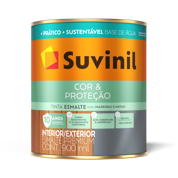 Esmalte Base Água Suvinil Seca Rápido Acetinado Branco 900mL