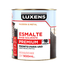 Tinta Esmalte Sintético Base Solvente Acetinado Pronta para Uso Marrom 900ml Luxens