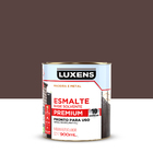 Tinta Esmalte Sintético Base Solvente Acetinado Pronta para Uso Marrom 900ml Luxens