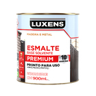 Tinta Esmalte Sintético Base Solvente Acetinado Pronta para Uso Preto 900ml Luxens