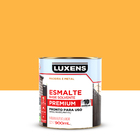 Tinta Esmalte Sintético Base Solvente Brilhante Pronta para Uso Amarelo 900ml Luxens