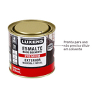 Tinta Esmalte Sintético Base Solvente Brilhante Pronta para Uso Ouro 225ml Luxens