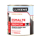Tinta Esmalte Sintético Base Solvente Brilhante Pronta para Uso Platina 900ml Luxens