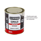 Tinta Esmalte Sintético Base Solvente Brilhante Pronta para Uso Preto 900ml Luxens