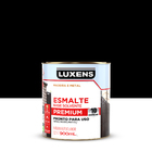 Tinta Esmalte Sintético Base Solvente Brilhante Pronta para Uso Preto 900ml Luxens