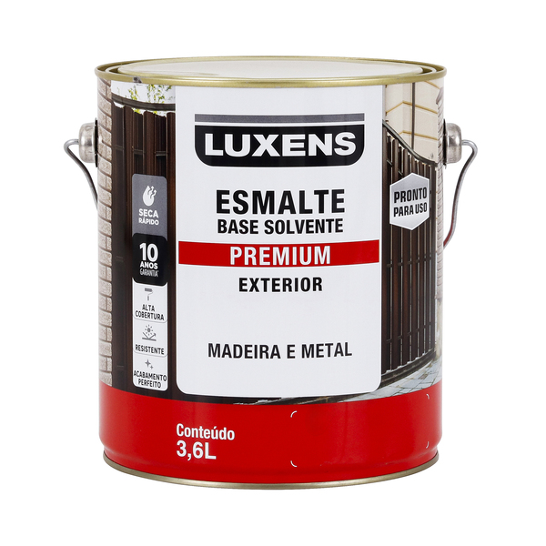 Tinta Esmalte Sintético Base Solvente Brilhante Pronta para Uso Cinza ...