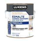 Tinta Esmalte Epóxi Base Água Multissuperfície Acetinado Pronta para Uso Branco Gelo 3,6L Luxens