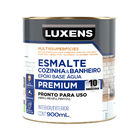 Tinta Esmalte Epóxi Base Água Multissuperfície Acetinado Pronta para Uso Branco Gelo 900ml Luxens