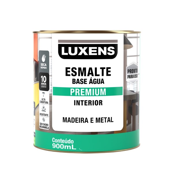 Esmalte Premium Acetinado Marfim 0,9L Luxens