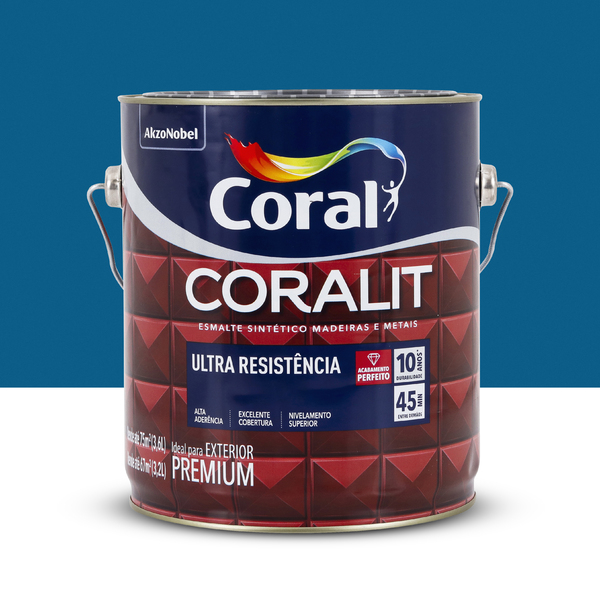 Esmalte Sintético Coralit Brilhante Azul França 3,6L Coral