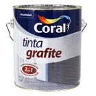 Esmalte Sintético Tinta Grafite Fosco Grafite Escuro 3,6L Coral