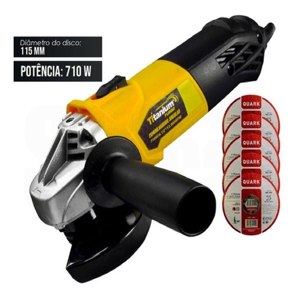 Esmerilhadeira Angular 4.1/2 710w 5033 Titanium 110v/220v + 5