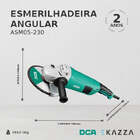 Esmerilhadeira Angular 9'' 2800w 220v Asm05-230 - Dca