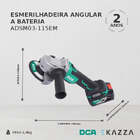 Esmerilhadeira Angular Bateria 4.1/2" 20v Adsm03-115em - Dca