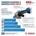 Esmerilhadeira Bosch a Bateria Angular 5" 18V GWS 18V-8 SB