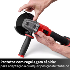Esmerilhadeira Einhell a Bateria Angular com Empunhadura e Proteção de Disco 115mm 4.1/2" 700W 18V AXXIO 18/115