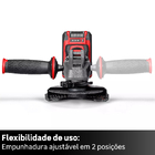 Esmerilhadeira Einhell a Bateria Angular com Empunhadura e Proteção de Disco 115mm 4.1/2" 700W 18V AXXIO 18/115