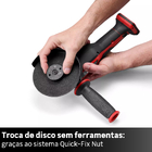 Esmerilhadeira Einhell a Bateria Angular com Empunhadura e Proteção de Disco 115mm 4.1/2" 700W 18V AXXIO 18/115