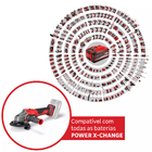 Esmerilhadeira Einhell a Bateria Angular com Empunhadura e Proteção de Disco 115mm 4.1/2" 700W 18V AXXIO 18/115