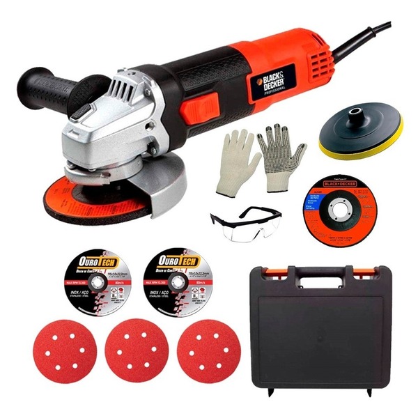 Esmerilhadeira Lixadeira G720 Black Decker + Kit E Maleta 220v