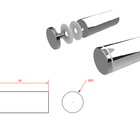 Espaçador Prolongador Para Mesa De Vidro Em Aço Inox 2,5x10cm