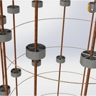 Espaçador Rolete Bipartido P/ Estaca 50mm 100 Und.