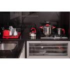 Espagueteira 5 Litros Vermelha Multiuso Panela Cozinha Fogão