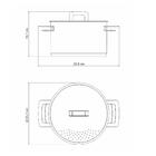 Espagueteira Brava Em Aco Inox Com Fundo Triplo Tampa E Alcas