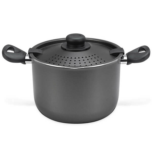 Espagueteira Colapasta Antiaderente 5,8l Tampa Escorredor Gra