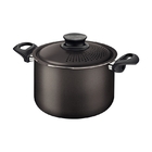 Espagueteira Paris 24 Cm 7 3 L Antiaderente Chumbo Tramontina