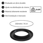 Espalha Chama De Fogão Ferro Queimador Econômico Duplo 14cm