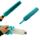 Espanador De Pó De Microfibra Dobravel Flexível Grande Verde